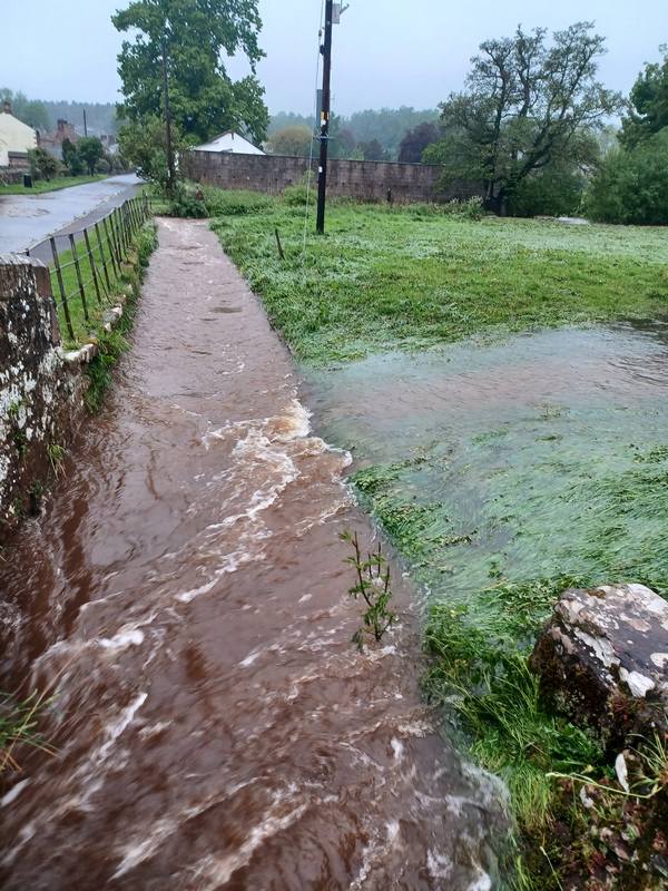 Flooding after the overnight rain on May 22nd at the bridge on church road